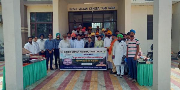 Seminar on Food and Nutrition for Farmers held at KVK, Tarn Taran