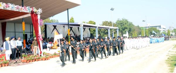 The Athletes during a March Past at the 18th Annual Athletic Meet of Vet Varsity