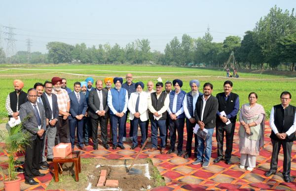 The foundation stone for a state-of-the-art International Hostel at Guru Angad Dev Veterinary and Animal Sciences University, Ludhiana