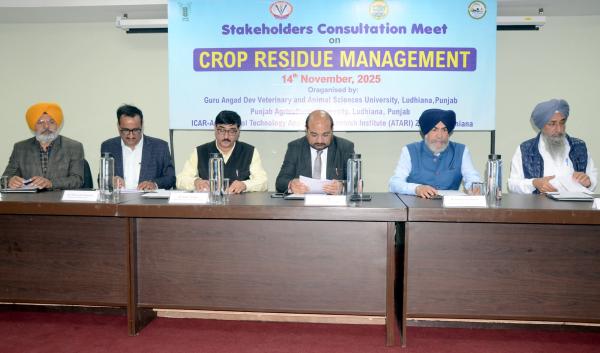 Left to Right Dr. M.S Bhullar, Dr. Parvender, Dr. Rajbir, Dr. M.L Jat, Dr. JPS Gill, and Dr. R S Grewal
