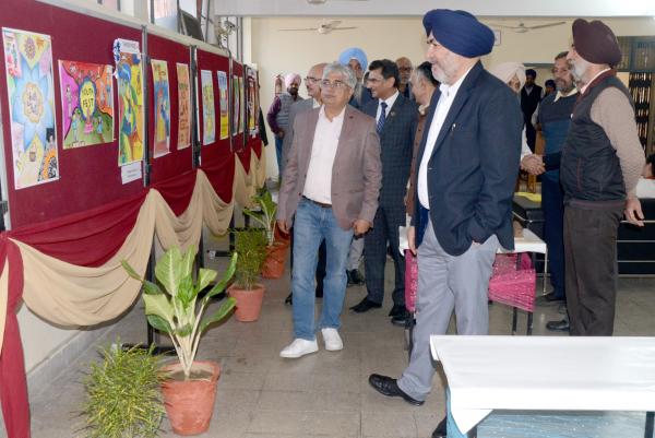 Dr. Jatinder Paul Singh Gill, Vice-Chancellor, and other Officers of the University reviewed the artistic creations and appreciated the high-quality work of the participants