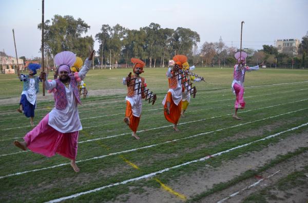 Student Perform Bhangra in 13th Annual Athletic meet