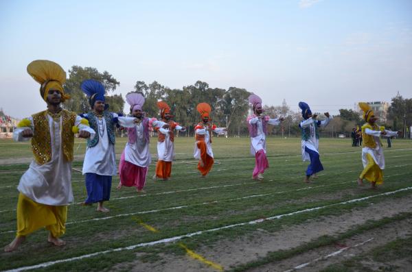 Student Perform Bhangra in 13th Annual Athletic meet