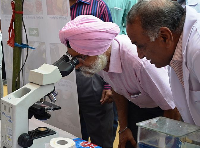 Dr. A. S. Nanda, Vice Chancellor, GADVASU visited the various stalls in Mela on 22nd Sept. 2017