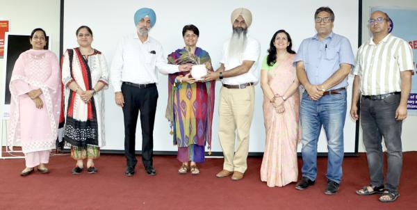 Dr. S.S. Randhawa, Dean, College of Veterinary Science, Dr. J.S. Hundal, Director, Students’ & NSS Programme Officers  Welfare honoring Dr. Aman Amrit Cheema