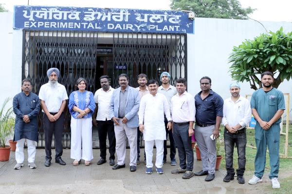 Karnataka Vet Varsity Board of Management Members during Visit at Experimental Dairy Plant of University