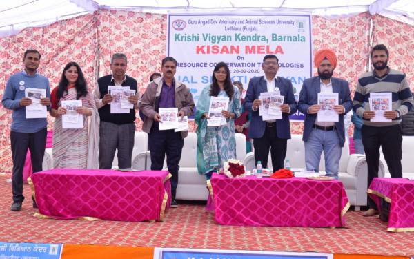 Release the booklets in Kisan Mela organized by KVK, Barnala on 02-03-2020  