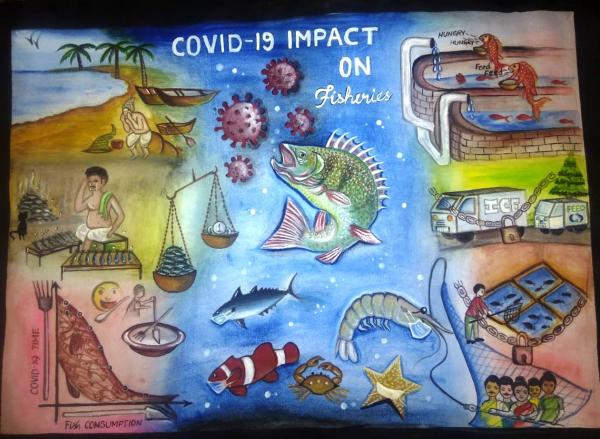 An on-line national poster making competition entitled “Impact of COVID-19 on Fisheries” was conducted by College of Fisheries on 14th May,2020