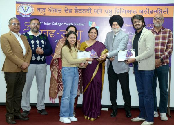 Prize distribution ceremony in the various categories during the 14th Youth Festival 